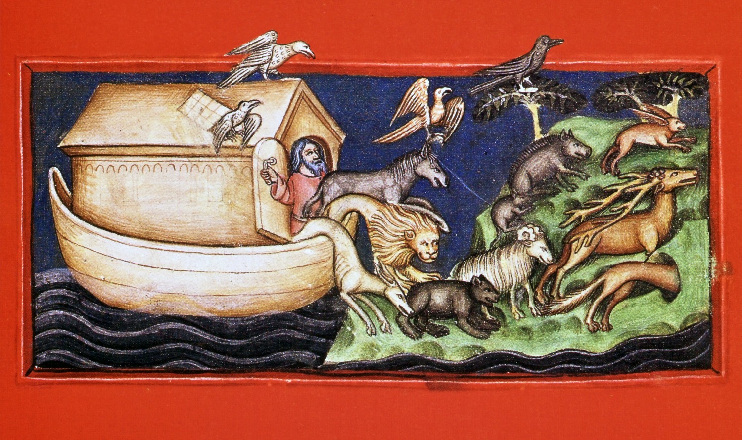 Noah Releasing Animals from Ark